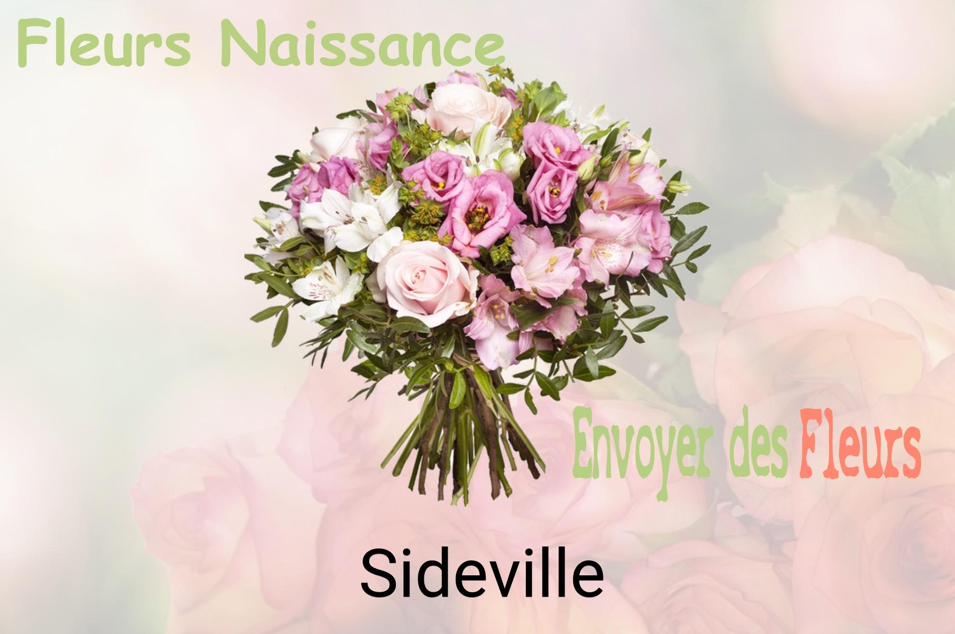 Bouquet de fleurs de naissance livré à Sideville